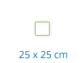25 x 25 cm